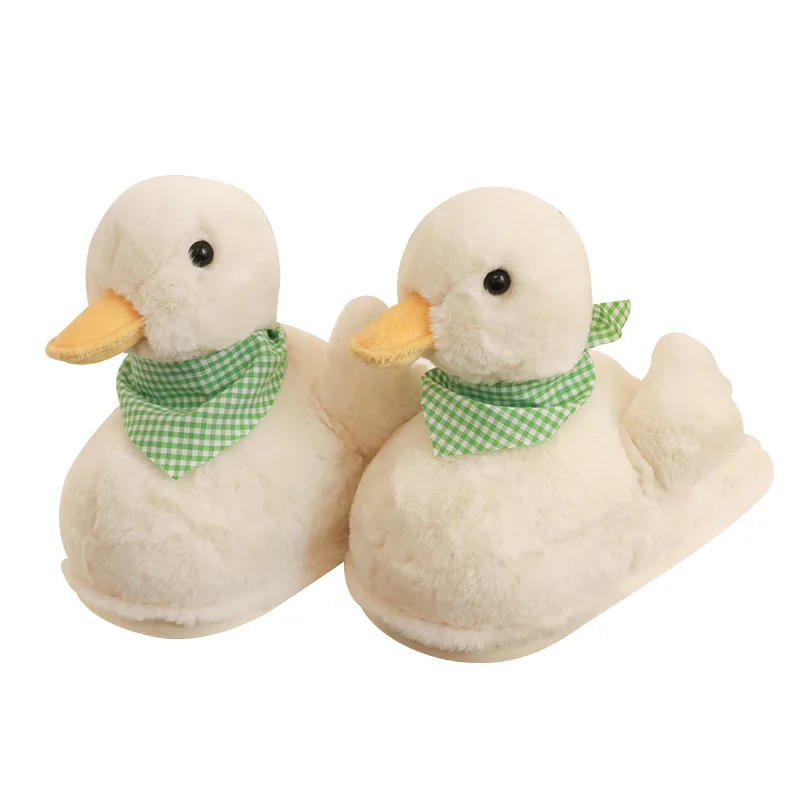 Cute cartoon duck cotton slippers female home non-slip floor plush slippers
