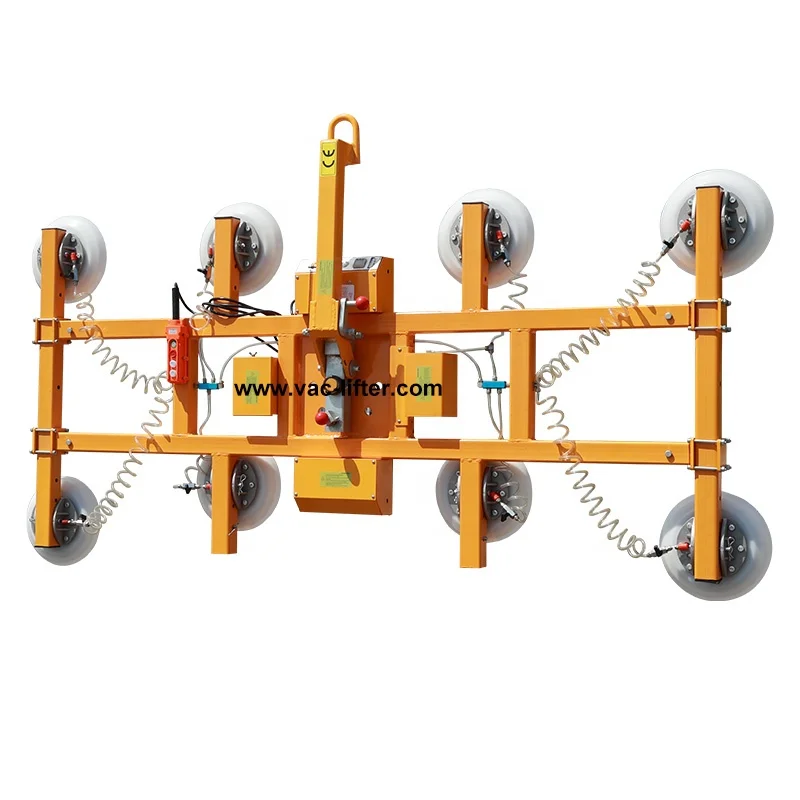 H-type Shaped Rotating or Electric Rotating Glass Vacuum Cup Lifter with Sealing cover to protect components