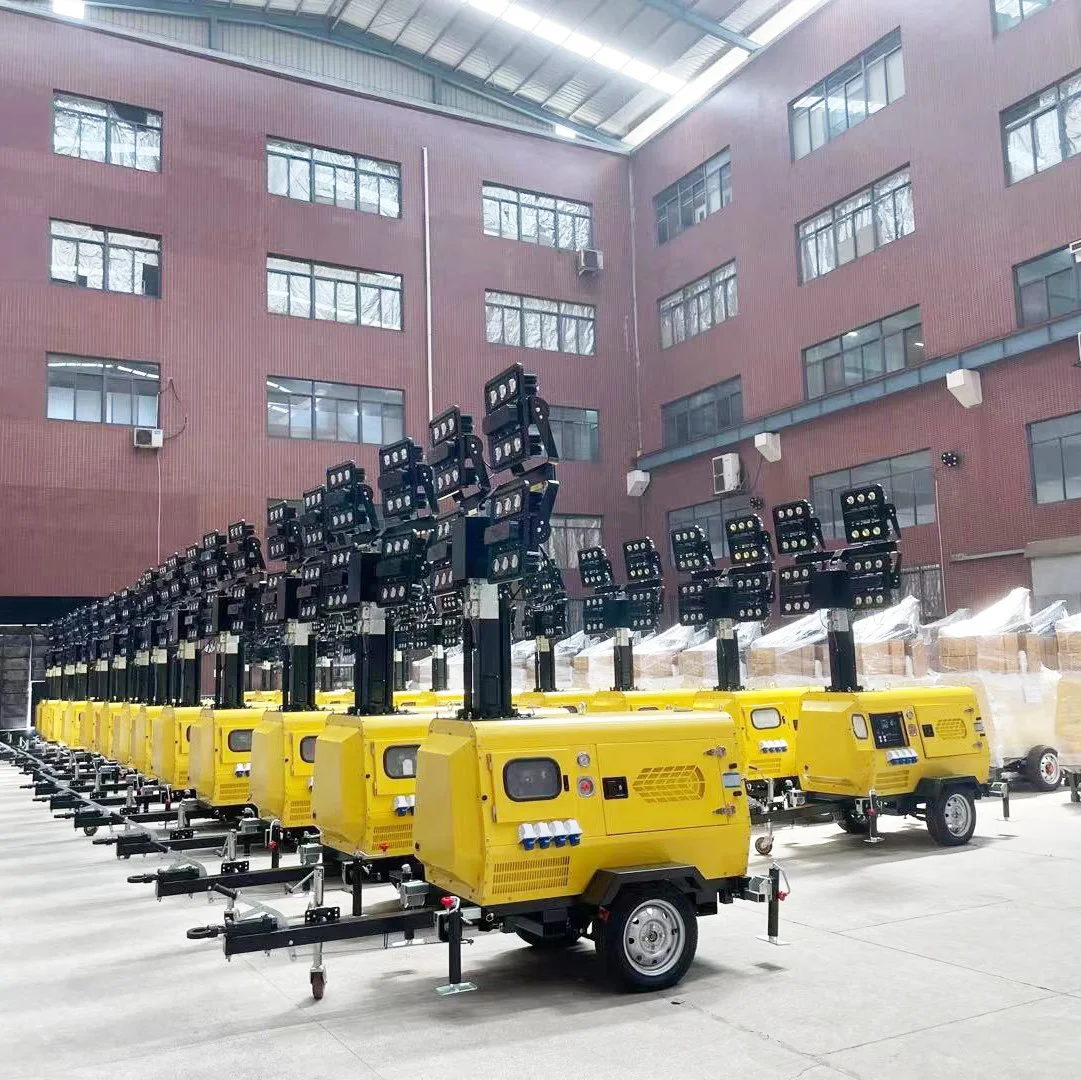 8M Hydraulic Lighting Tower Generator Engine portable Light Tower