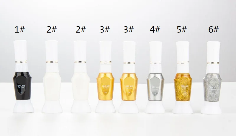 makeup cosmetic cheap price private label 2 in 1 ail polish and nail art pen