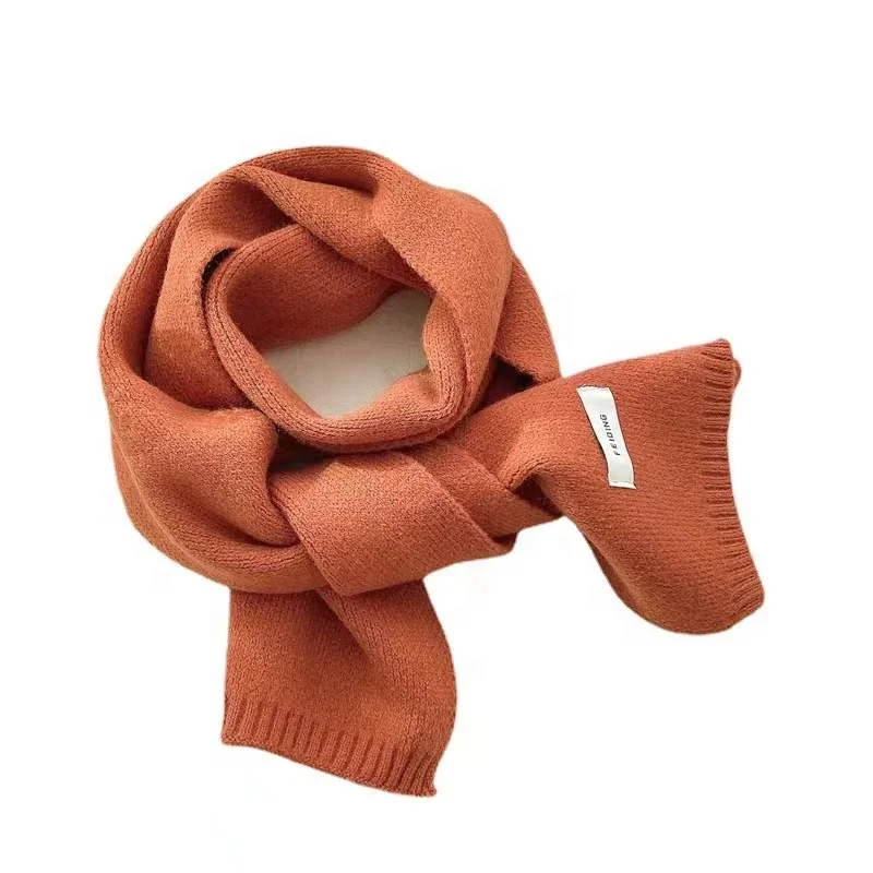 2022 Short Warm Scarf Women Cashmere Pashmina 6 Solid Colors Wool Shawls Neck Scarf Fashion Neckerchief