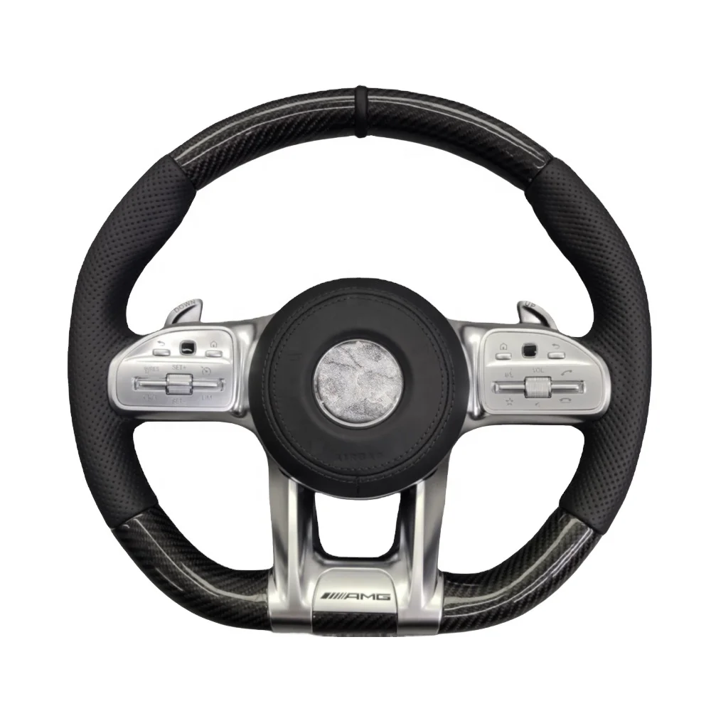 C CLASS W204 C63 W212 W218 W207 W172 SLK матовое рулевое колесо из углеродного волокна для Mercedes Benz AMG Автомобильное