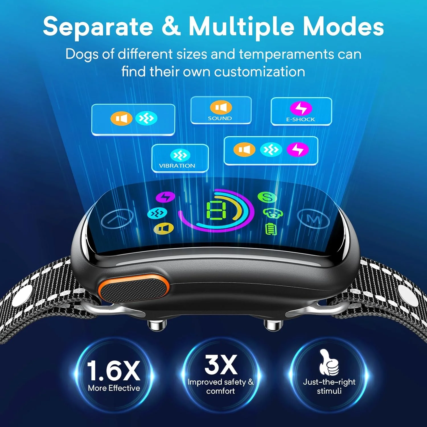 Xcho New Rechargeable Hunting Dog Training Collar Dog Bark Collar Anti Barking Collar With 7 Adjustable Sensitivity