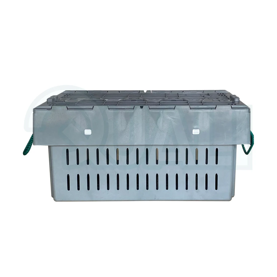 100% Virgin Polyethylene Floating Plastic Lobster Crate Seafood Plastic Storage Container With Lid