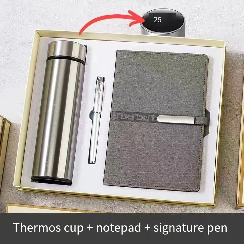 2025 New Design Custom Logo Colorful Corporate Luxury Gift Thermos Cup Notebook Pen Umbrella USB Flash Drive Business Gift Set