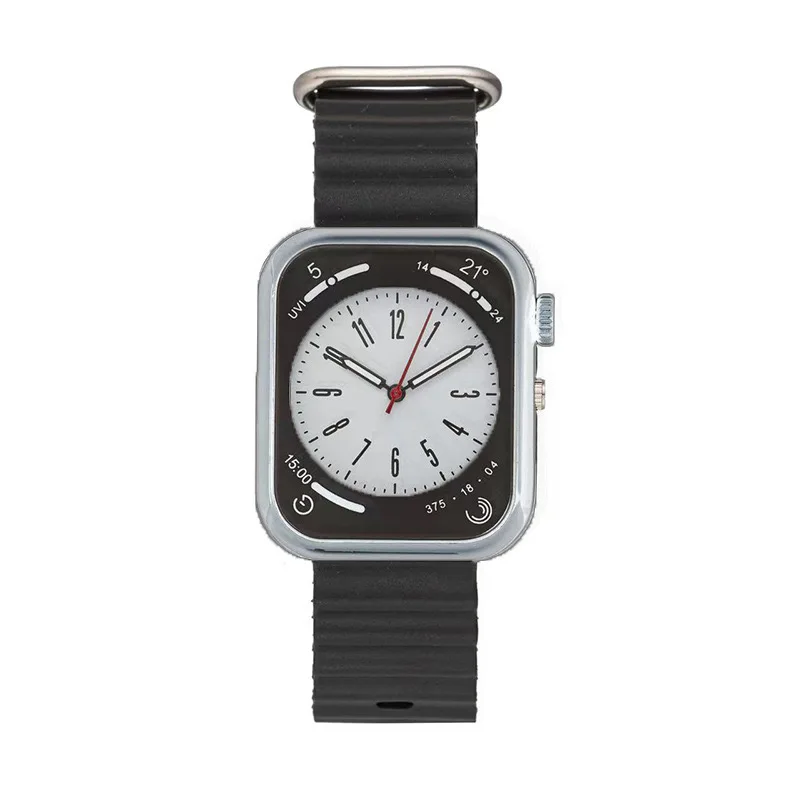 2024 Explosive quartz watch multi-functional timing sports silicone strap