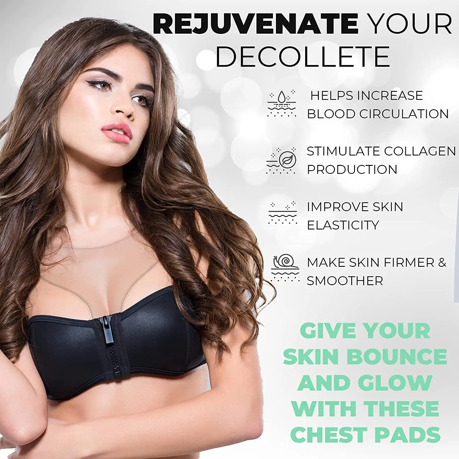 Anti Wrinkle Reusable Anti Age Premium treatment Collagen And Skin Repair Self Adhesive chest Pads