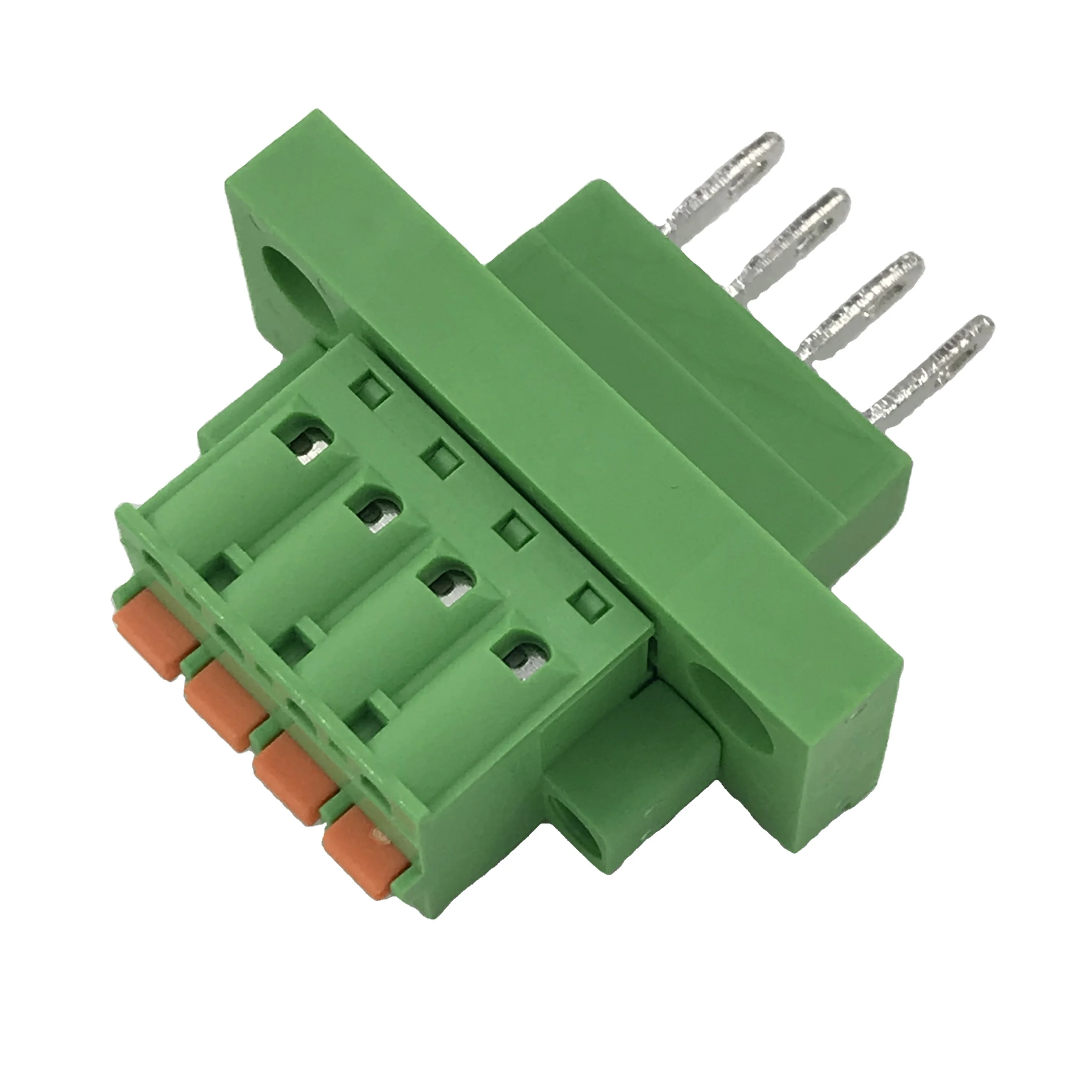 pluggable terminal block XK2EDGKDM-5.08MM pitch push in button contact block female and male through wall 2EDGWB-5.08