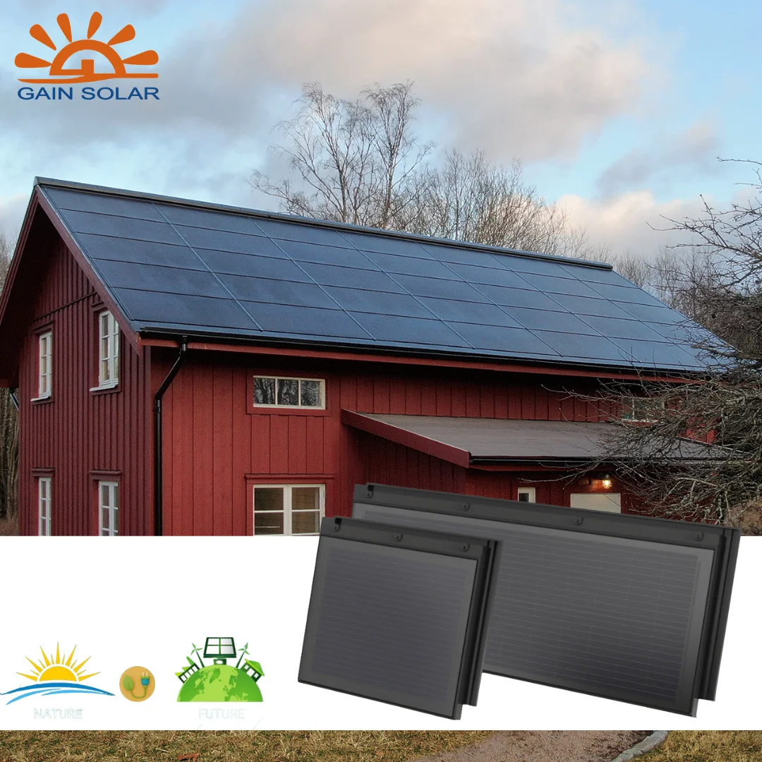 Mono Silicon Cells  0.5 Kw Off Grid System Roof Panel Tile Bipv Solar Roof Tile