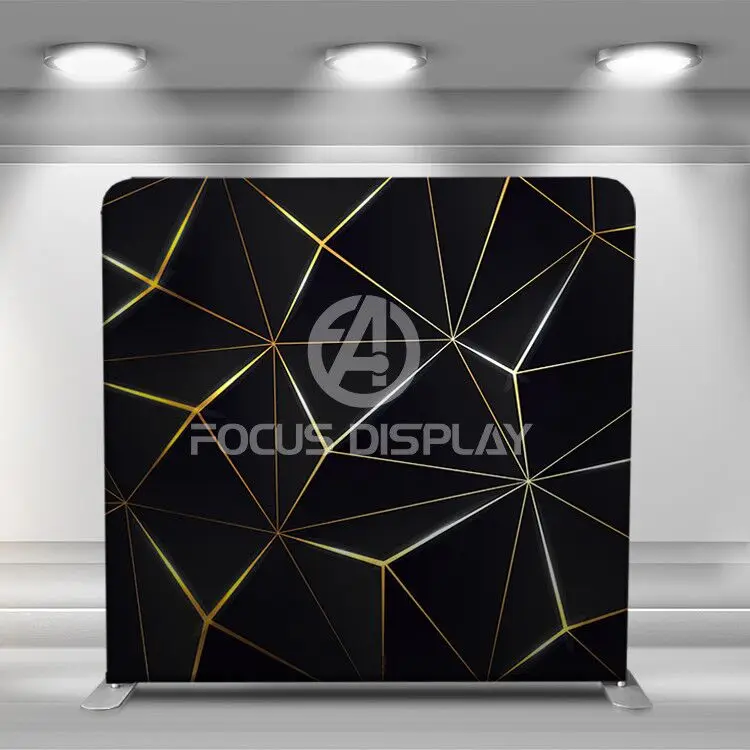 2022 new 8ft straight popular pillow case cover tension fabric party graduation photo booth backdrop stand