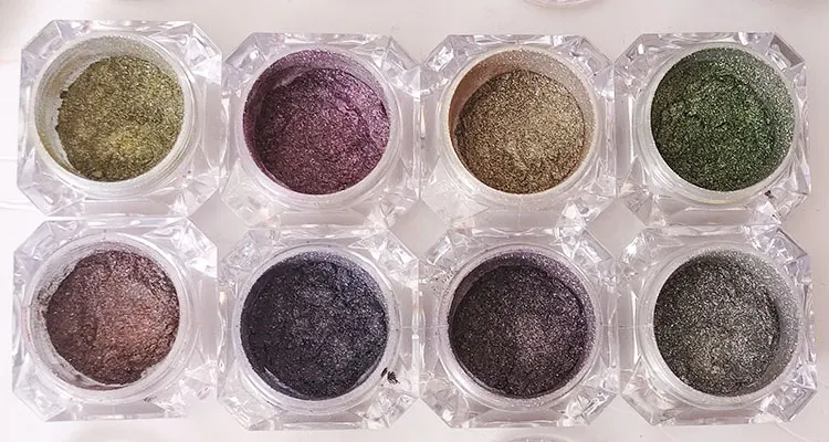 Brand MCESS bulk purple holographic lasts chrome french nail powder kit on dip nails