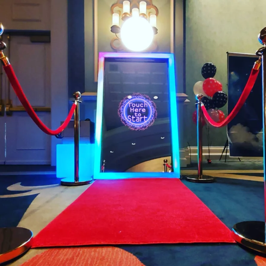  360 интерактивный овальное зеркало Photo Booth фотографов Стенд со
