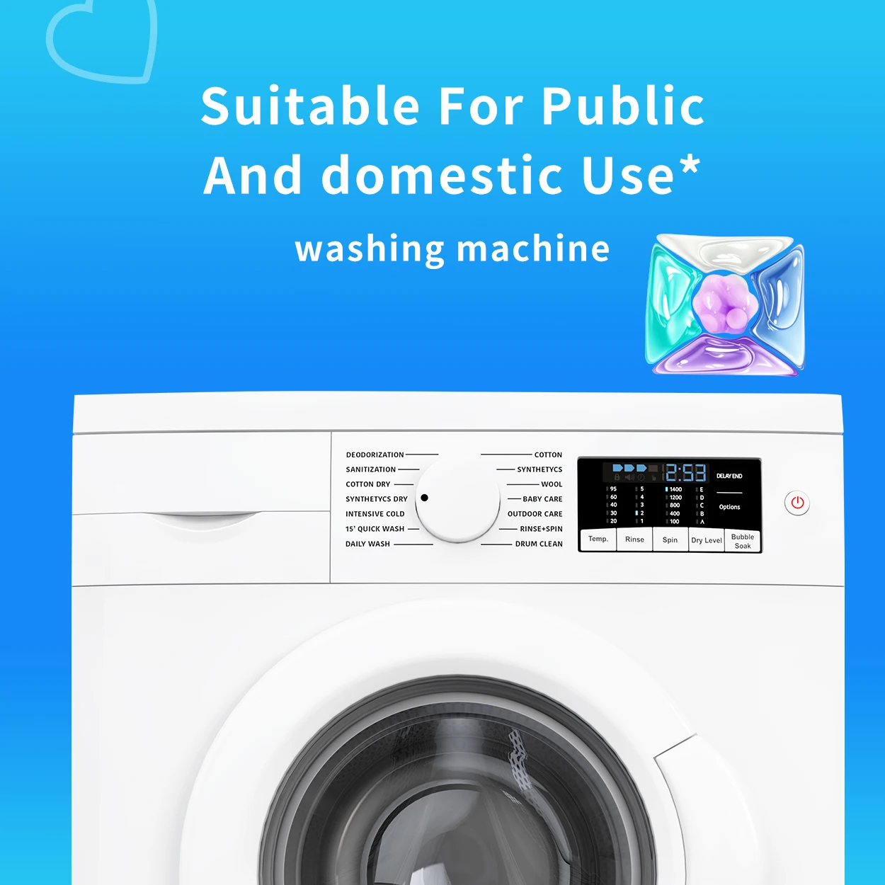 5-in-1 Tough Decontamination Laundry Liquid Capsules with Fragrance Enhancement Beads Disposable Laundry Pods for Apparel Use