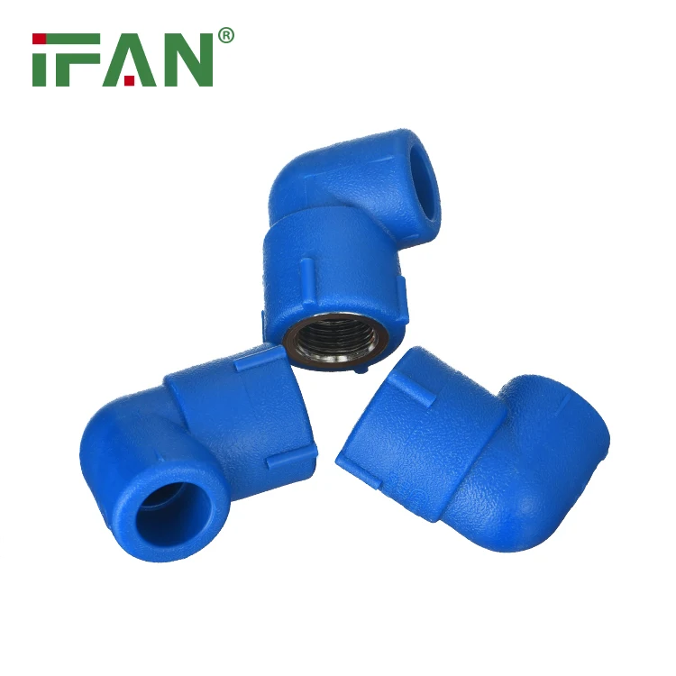 IFAN Free Sample Plumbing New Materials Blue Color PN25 PPR Fittings Elbow For Wholesale