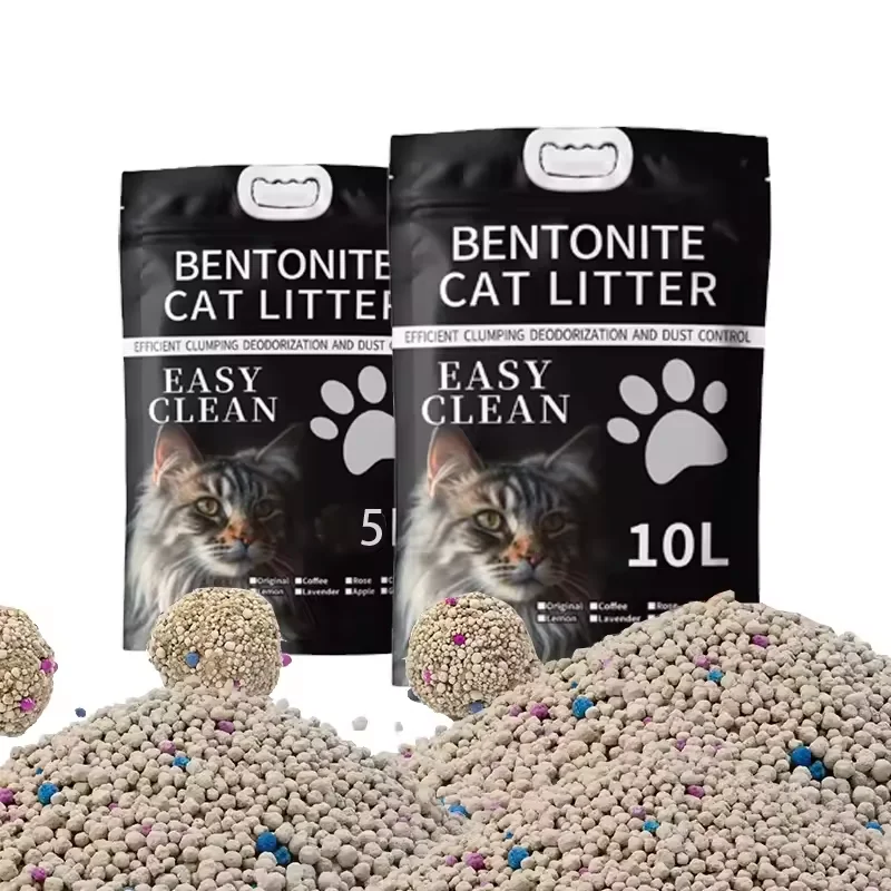2024 Best-selling high quality Bentonite cat litter with fragrance top cat litter products