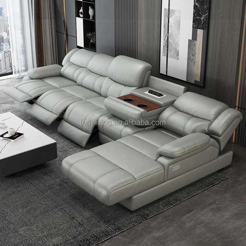 Modern Space Capsule Style Sofa Set Furniture Living Room Leather Electric Sofa