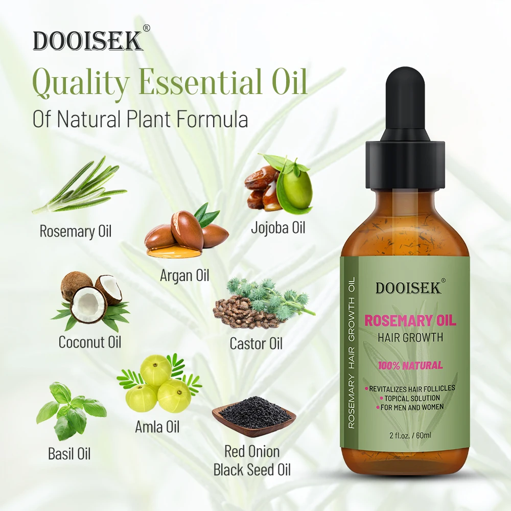Private Label Natural Rosemary Nourishing Serum Anti Hair Loss Care Treatment Products for Strengthening Scalp Fast Growth Oil