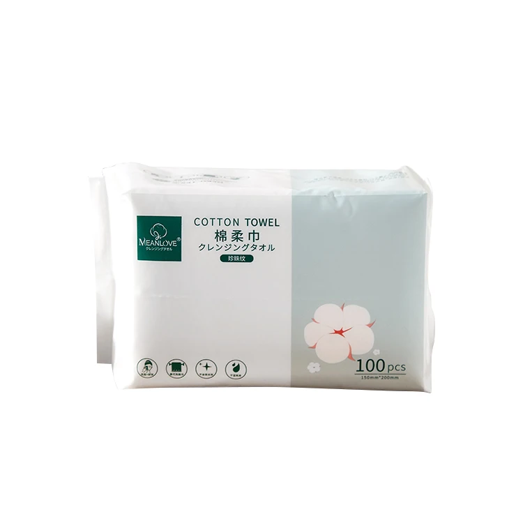Disposable cleaning face tissue white soft nonwoven facial towel