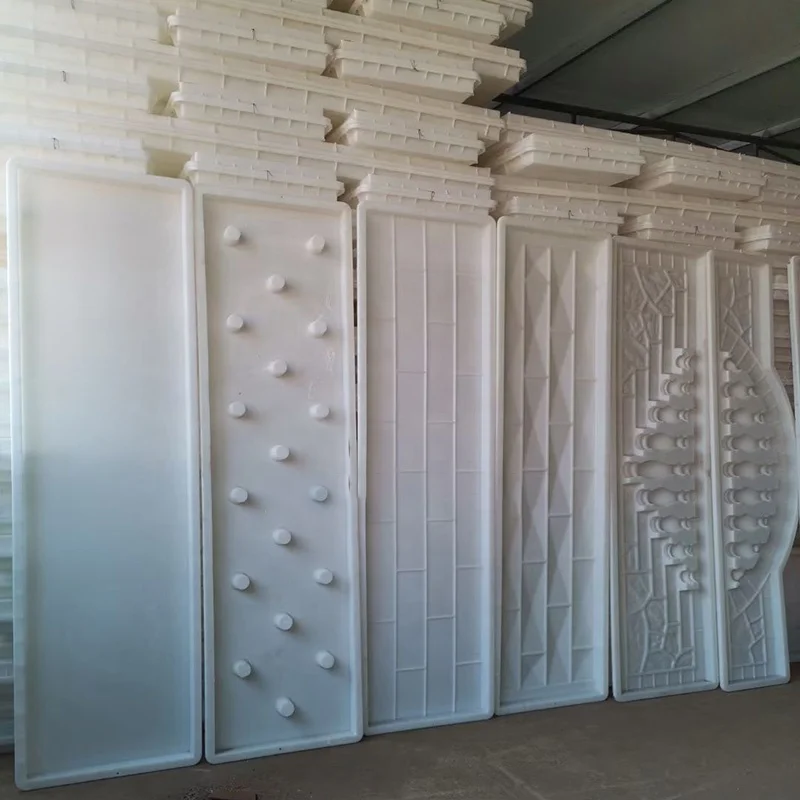 Various Precast ABS Fence Mold Concrete Plastic Cement Culture Stone Wall Panel Molds Courtyard Exterior Fence Mold