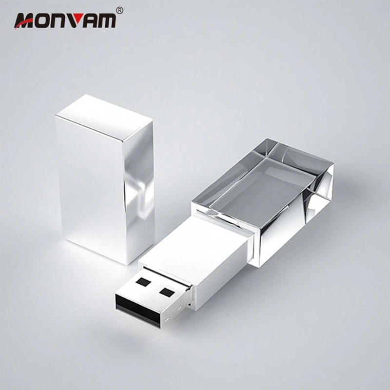 Premium Glass Usb 2.0 3.0 Crystal Pendrive Wholesale Stick 16gb 32gb 64gb128gb 256gb Usb Flash Drive