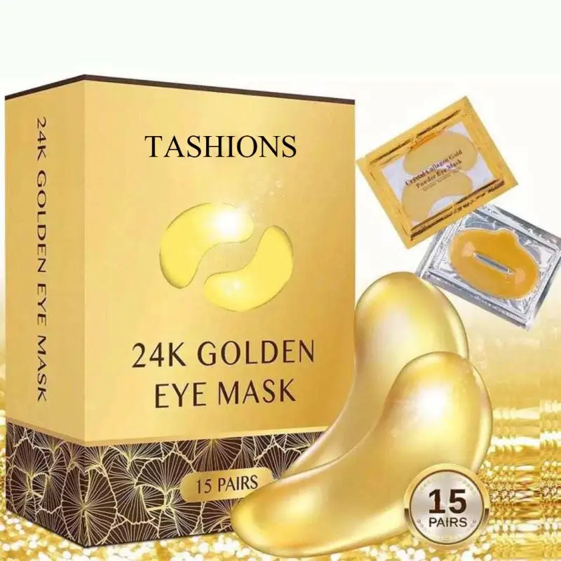 oem Skin Care Moisturising Hydrating Crystal 24K Gold Powder Gel Collagen Eyes Masks Sheet Patch