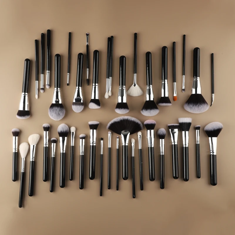 FEIYAN  Wooden Soft Natural Hair 15pcs Animal Goat Hair Makeup Brush Wholesale Private Label Best Selling Cosmetic Brush