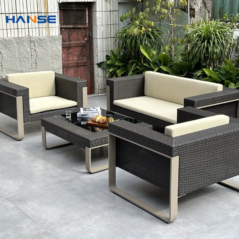 Modern Turkish Wicker Garden Sofa Set Aluminium All-Weather Outdoor Furniture for Hotel Patio Balcony from China