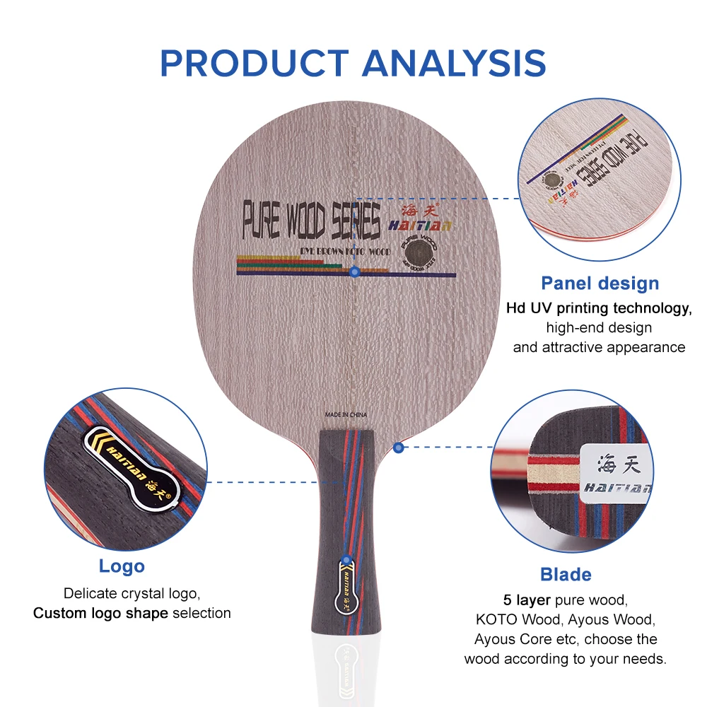 table tennis racket soleplate professional straight horizontal bat table tennis board