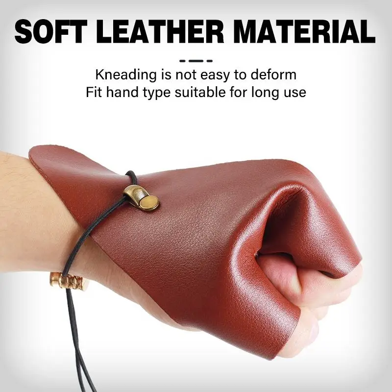Wholesale Outdoor Sports Archery Bow Hand Guard Traditional Recurve Takedown Longbow Hunting Finger Guards Leather Hands