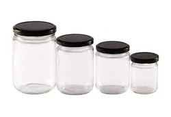 Wholesale food safety 100ml 250ml 300ml 450ml honey jars  round glass storage jar 3oz 9oz 10oz