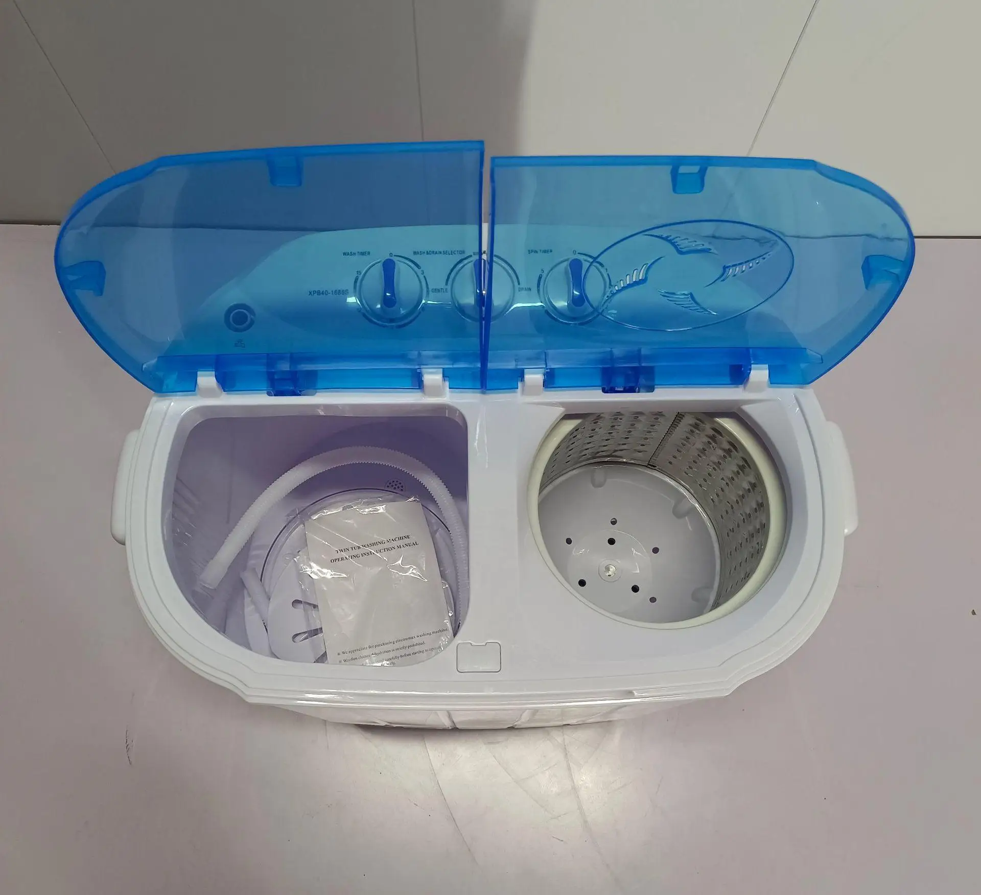 4kg wash small semi-automatic double-barrel drying household mini baby washing machine