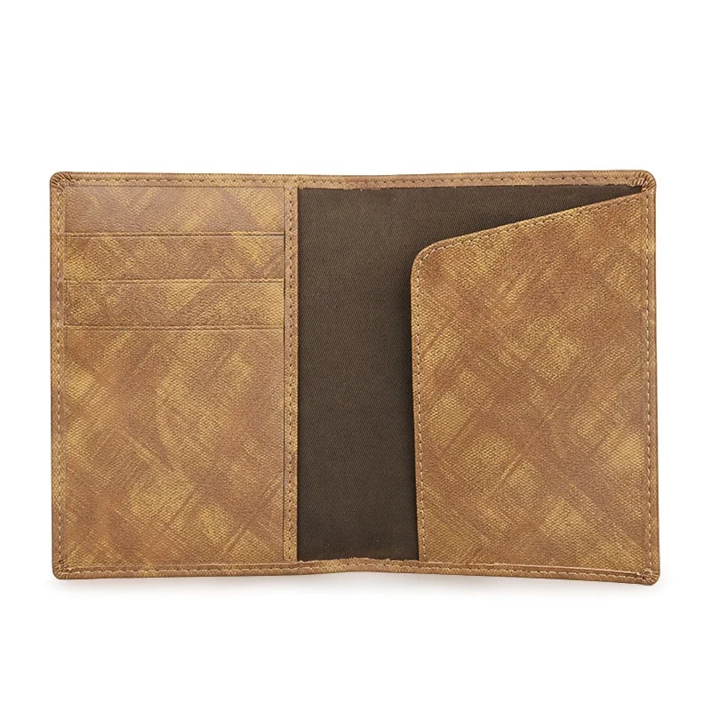 Small and portable travel wallet passport holder PU leather travel passport wallet