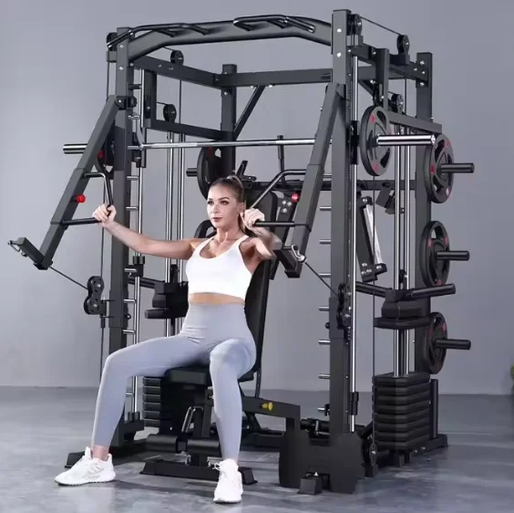 HT Commercial Smith Machine Trainer Deep Squat Frame Type Horizontal Push Frame Multifunctional Gantry Fitness Equipment