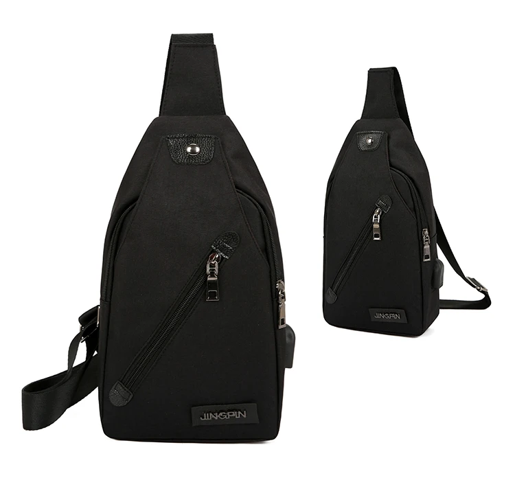 Fashion canvas chest  bag waterproof single wear-resistant shoulder bag