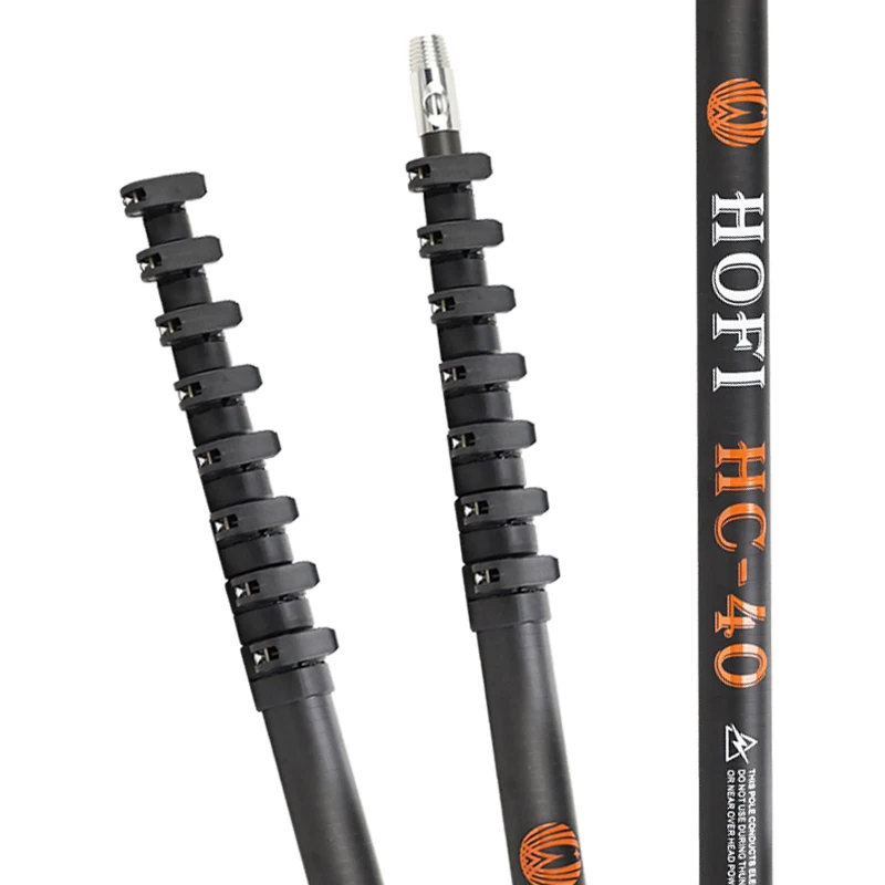 HOFI Customizable size carbon fibre antenna telescoping poles/crank up telescopic antenna mast poles