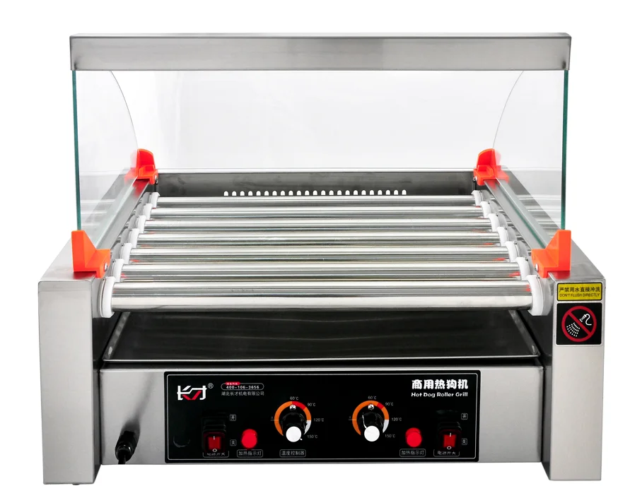HD-7 Hot Dog Roller Grill  With Food Grade Stainless Steel Home Appliance Commercial Use