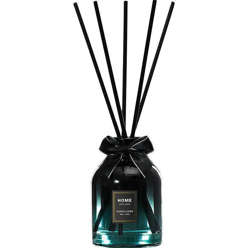 Luxury Home Fragrance Decor Natural Rattan Stick Reed Diffuser Perfume Bottle Set with Packaging Boxes Custom