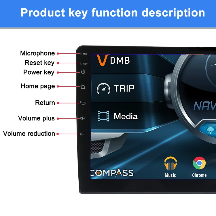 car radio android 9inch 2din Android 11 System car dvd player with blue tooth