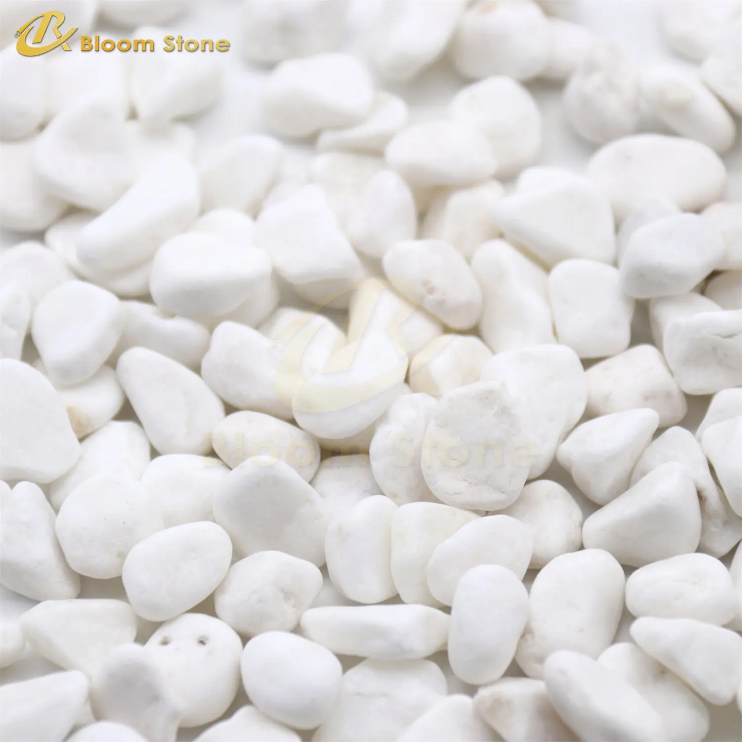 Snow White Pebble Stone Natural Stone Material Marble Chippings White pebble Stone