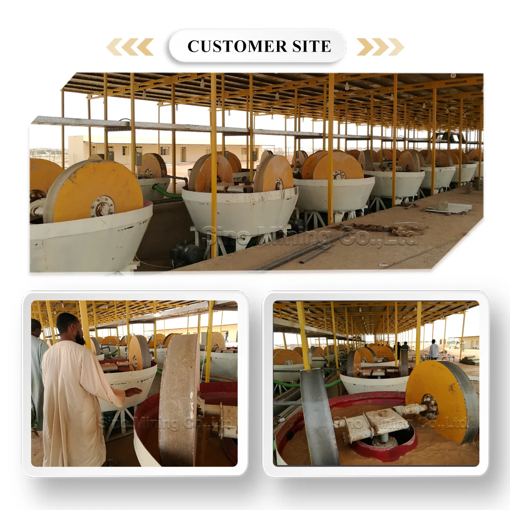 China Lowest Price Silver Copper Zinc Iron Lead Ore Dressing Small Gold Mill Plant Wet Pan Mill For Sale