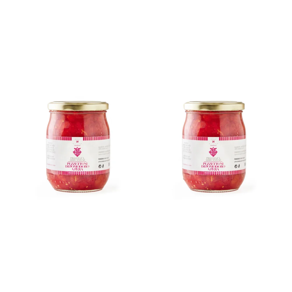 Top Quality Traditional Raw Tomato Pieces From Abruzzo Made In Italy 500 g