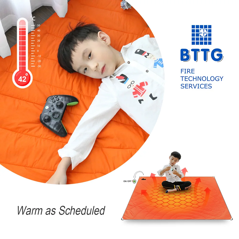Graphene Flame Retardant Heated Blanket Battery Electric Over Throws
