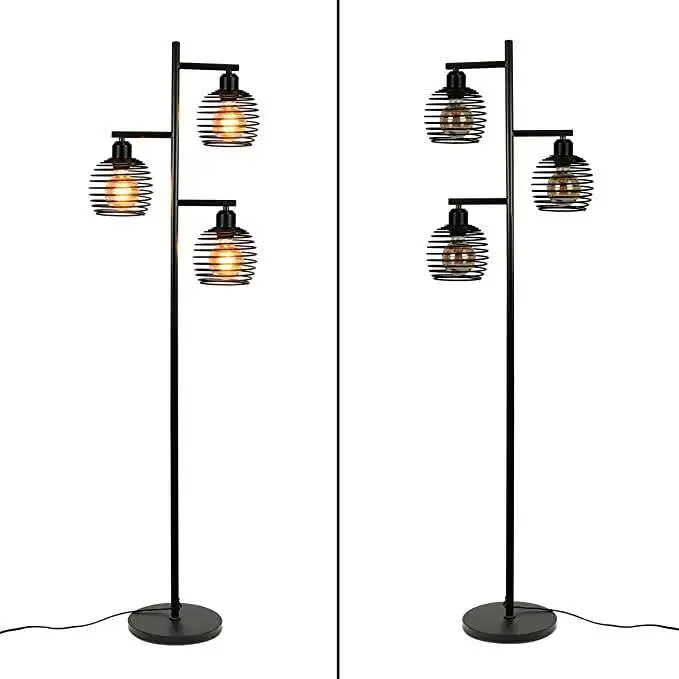 Промышленный стиль напольный светильник E27 со светодиодной лампой накаливания современный угловой