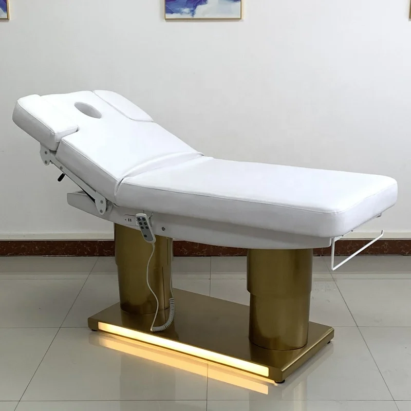 beauty spa gold facial tattoo bed massage couch table treatment chair beds thermal electric adjustable massage tables