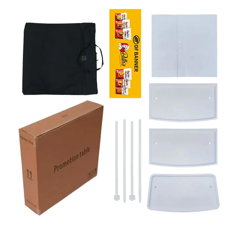 PVC promotional counter table for sales marketing Promotion Table Exhibition makeup display stand for expo retail counter