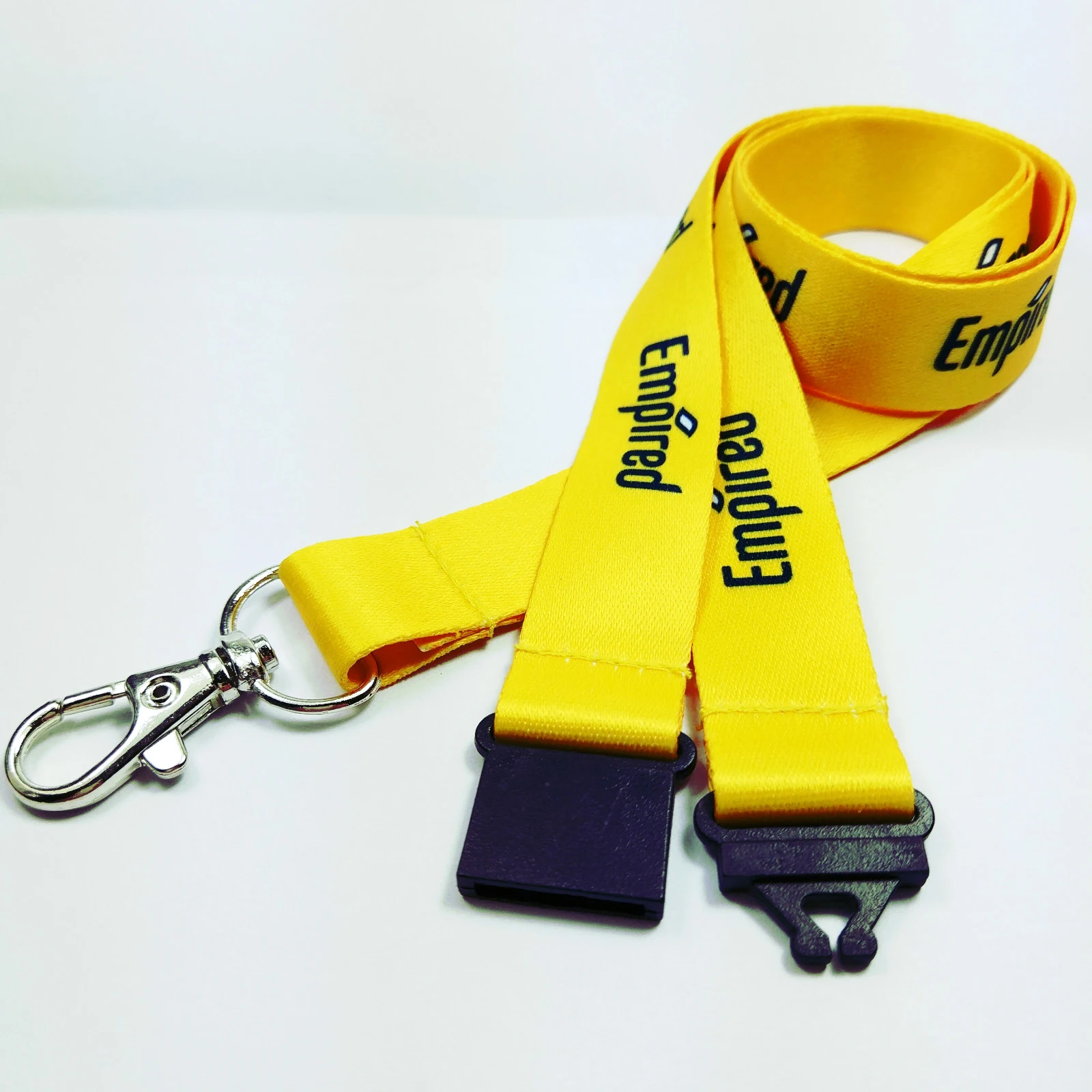 Cheap personalized nylon polyester key keychain neck woven sublimated blank custom made printed single strap lanyard with logo