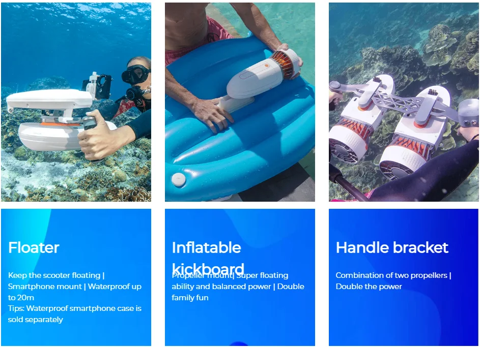 Sublue Whiteshark Tini Underwater Scooter 45 min Sublue Sea Electric Scooter for Kids