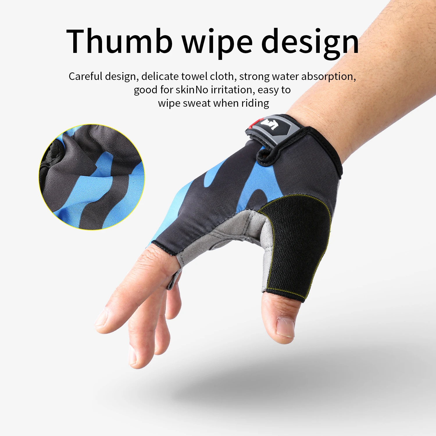 Summer Bike Accessories Shockproof Sports Gloves Fingerless Anti-slip Bicycle Motorcycle Riding Gloves