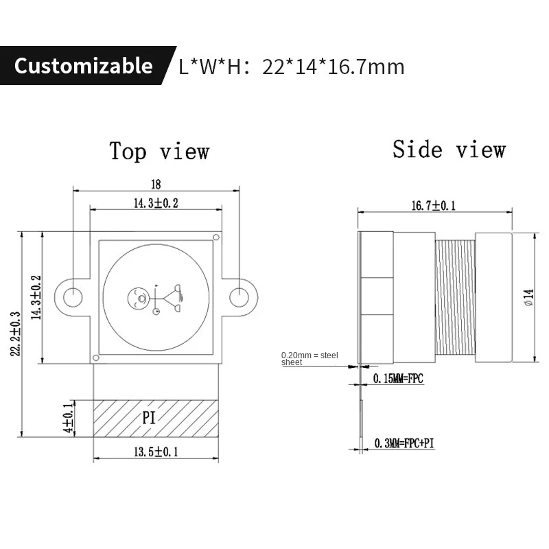 Manufacturer IMX206 16,000,004 K full glass lens star level low illumination motion DV camera camera module