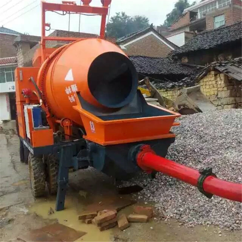 High Efficiency Mini Concrete Mixer and Pump Machine for Mixing and Pumping with Diesel Engine Driven